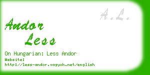 andor less business card